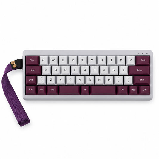 40% Wireless Mechanical Keyboard with Split Spacebar, Purple and Gray