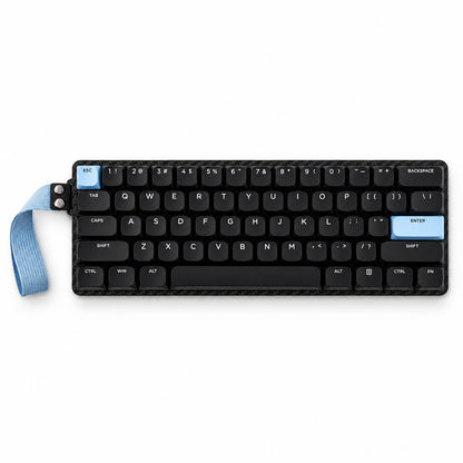 60% Low-Profile Wireless Mechanical Keyboard, Black and Blue